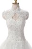 Abito da Sposa Lupetto Schiena Nuda in pizzo con Applique Buco Della Serratura Schiena Conotta - 1