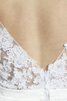 Abito da Sposa in pizzo Naturale con Piega con Perline A-Line Senza Maniche - 3