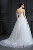 Robe de mariée luxueux plissage longue avec zip en taffetas - 2