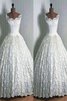 Robe de mariée naturel intemporel de mode de bal col en forme de cœur manche nulle - 1