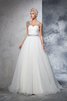 Abito da Sposa Lusso con Increspato Ball Gown Alta Vita Senza Maniche - 1