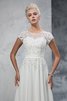 Abito da Sposa A-Line Lungo Classico con Applique Lusso - 7