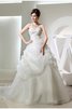 Abito da Sposa Alta Vita Cuore Ball Gown con Fiore Semplice - 1