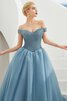 Robe de bal en satin en tulle ligne a charme romantique - 4