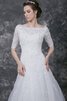 Abito da Sposa stravagante con Bottone con Applique in pizzo in Tulle A-Line - 2