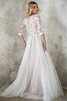 Abito da Sposa in Tulle A-Line con Perline in pizzo V-Scollo in Pizzo - 2