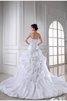 Robe de mariée longue facile appliques textile taffetas avec lacets - 2