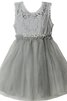 Robe de cortège enfant naturel en tulle avec nœud encolure ronde ligne a - 1