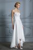 Robe de mariée avec bouton charmant a-ligne col en forme de cœur moderne - 4