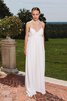 Abito da Sposa Cerniera A Terra alta vita in Chiffon Conotta A-Line - 1