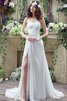 Perlenbesetztes keine Taille Garten sexy romantisches Brautkleid mit Plissierungen - 1