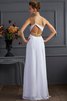 Robe de bal naturel longue avec chiffon d'épaule asymétrique avec perle - 2