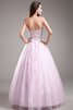 Abito Quinceanera con Perline senza spalline radiosa in Organza in Tulle - 8