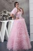 Abito dal Dolce Sedici con Applique con Increspature Senza Maniche Ball Gown - 4