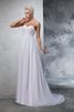 Abito da Sposa Cerniera Cuore Alta Vita con Perline in Chiffon - 5