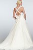 Abito da Sposa con Festone con Increspato A-Line con Criss-cross con Fiocco Naturale - 2