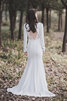 Robe de mariée de traîne courte enchanteur longueur au ras du sol modeste delicat - 4