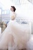 Abito da Sposa Cuore Naturale Ball Gown Schiena Nuda Senza Maniche in Raso - 1