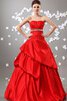 Perlenbesetztes Duchesse-Linie A Linie trägerloser Ausschnitt Quinceanera Kleid - 4