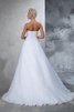 Abito da Sposa Classico Lusso Senza Maniche Lunghi con Applique - 2