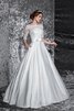 Abito da Sposa con Mezze Maniche Vintage Fuori dalla spalla in Pizzo Elegante con Piega - 1