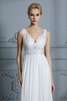 Robe de mariée avec zip voyant de col en v romantique facile - 7