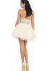 Robe de graduation sexy moderne en tulle manche nulle avec perle - 2