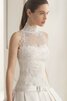 Abito da Sposa A-Line Spazzola Treno Vintage con Fiocco A Terra Elegante - 3