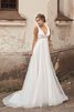 Abito da Sposa Semplice con Perline V-Scollo Allacciato in Chiffon alta vita - 1