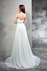 Abito da Sposa Cerniera Elegante con Festone Medievale Senza Maniche - 4