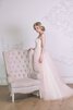 Abito da Sposa Senza Maniche A-Line con Fusciacca Cuore in Organza Naturale - 2