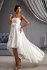 Abito da Sposa Allacciato alta bassa con Applique Cuore stravagante A-Line - 2