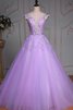 Abito Quinceanera in Pizzo Ball Gown in pizzo con Fiore con Applique Naturale - 1