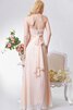 Chiffon plissiertes A-Line bodenlanges romantisches Brautjungfernkleid mit Reißverschluss - 3