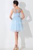 Abito Homecoming Corto con Piega in Tulle Formale E Informale A-Line con Cristino - 4