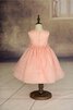 Robe de cortège enfant pailleté plissage de mode de bal en organza jusqu'au mollet - 3