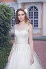 Abito da Sposa Tondo Naturale in Tulle A Terra radiosa con Applique - 2