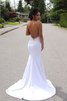 Robe de mariée passionnant jusqu'au sol en satin facile longue - 2