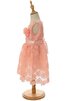 Robe de cortège enfant naturel avec perle ligne a avec nœud avec fleurs - 3