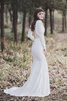 Robe de mariée de traîne courte enchanteur longueur au ras du sol modeste delicat - 2