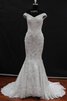 Abito da Sposa seducente V-Scollo con Applique stravagante Fuori dalla spalla Sirena - 1