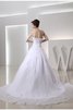 Abito da Sposa Alta Vita con Applique Senza Maniche Allacciato Semplice - 2