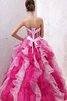 Abito dal Dolce Sedici con Increspature Ball Gown in Organza con Ricamo - 2