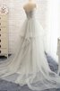 A linie Herz-Ausschnitt Schaufel-Ausschnitt Modern romantisches Brautkleid mit Rüschen - 2