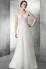 Abito da Sposa con Manica Corte alta vita Cuore con Applique A-Line originale - 1