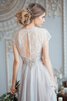 Robe de mariée nature jusqu'au sol avec chiffon avec perle trou de serrure - 4