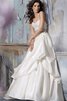 Sweep Zug rückenfreies natürliche Taile Organza sexy Brautkleid mit Bordüre - 1