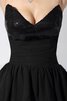 Robe de cocktail pailleté courte ruché de bustier - 3