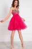 Abito Homecoming A-Line Elegante moda in Tulle seducente Cerniera - 1