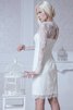 Abito da Sposa Allacciato in pizzo con Maniche Lunghe con Applique Lupetto Formale E Informale - 2